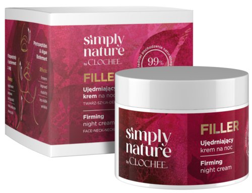 CLOCHEE - Simply Nature - Filler - Firming Night Cream - Ujędrniający krem na noc - 50 ml 