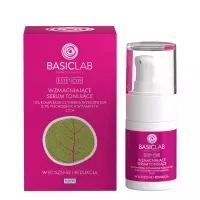 BASICLAB - ESTETICUS - Strengthening Tinted Serum - Wzmacniające serum tonujące - 10% kompleksu czynnika wzrostu EGF, 0,5% pochodnych witaminy K i CICA - Wyciszenie i Redukcja - Dzień - 15 ml 