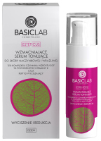 BASICLAB - ESTETICUS - Strengthening Tinted Serum - Wzmacniające serum tonujące - 15% kompleksu czynnika wzrostu EGF, 1% pochodnych witaminy K, CICA i peptyd wyciszający - Wyciszenie i Redukcja - Dzień - 30 ml 