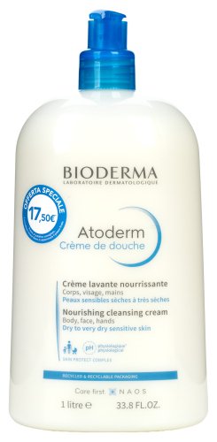BIODERMA - Atoderm Creme De Douche - Ultra Nourishing Shower Cream - Cream gel for washing the face and body - Normal and dry skin - 1L