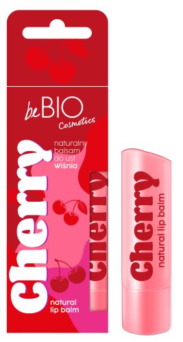 beBIO - Natural Lip Balm - Naturalny, nawilżający balsam do ust - Wiśnia - 5 g