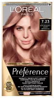 L'Oréal - Récital Préférence - 7.23 - BALI DARK ROSE GOLD - Farba do włosów - Trwała koloryzacja - Blond opalizująco-złocisty
