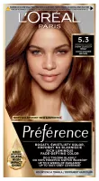 L'Oréal - Préférence - Permanent Haircolor 5.3 - VIRGINIA - LIGHT GOLDEN BROWN - Hair Dye