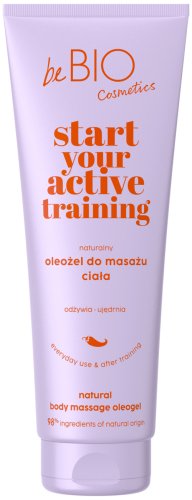 beBIO - Start Your Active Training - Natural Body Massage Oleogel - Naturalny oleożel do masażu ciała - 250 ml 