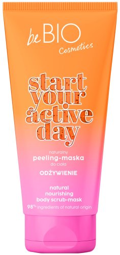 beBIO - Start Your Active Day - Natural Nourishing Body Scrub-Mask - Naturalny peeling-maska do ciała - Odżywienie - 200 ml