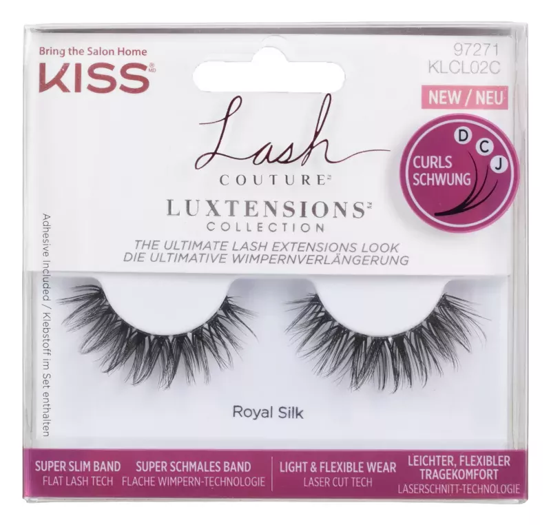 Накладные ресницы KISS Lash Couture Luxtensions Royal Silk на ленте, многоразовые
