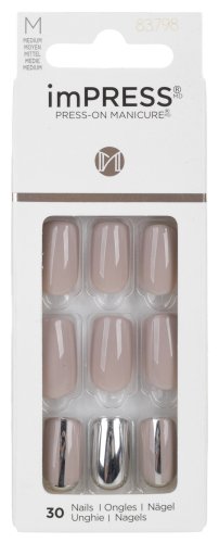 KISS - imPRESS - Press-On Manicure - Paznokcie samoprzylepne - 30 szt - M - Cloudy 