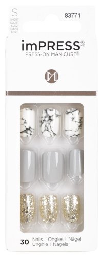 KISS - imPRESS - Press-On Manicure - Paznokcie samoprzylepne - 30 szt - S - Knock Out