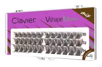Clavier - Vshape Xtreme - Brown - Brązowe kępki rzęs - 36 szt - Mix 