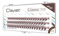 Clavier - Classic - Brown Cshape - Sztuczne rzęsy w kępkach - Brązowe - Mix 