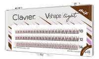 Clavier - Vshape - Light Brown - Brązowe kępki rzęs - Mix