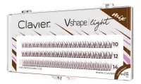 Clavier - Vshape - Light Brown - Brązowe kępki rzęs - Mix