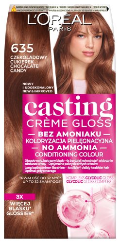 L'Oréal - Casting Créme Gloss - Nourishing Coloring without Smmonia - 635 Chocolate Candy