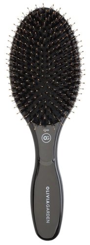 Olivia Garden - Expert Care Oval - Szczotka do włosów z włosiem z dzika - Black   