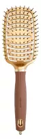 Olivia Garden - Expert Care Flex - Antystatyczna szczotka do rozczesywania włosów - Brown & Gold   