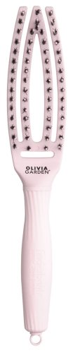 Olivia Garden - FingerBrush - Boar & Nylon - Szczotka do rozczesywania włosów - Pastel Pink - Small