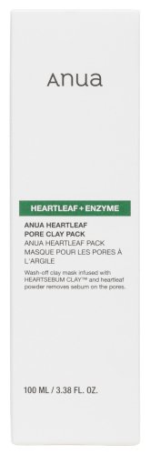 ANUA - Heartleaf - Pore Clay Pack - Oczyszczająca maseczka do twarzy z glinką i pstrolistką - 100 ml