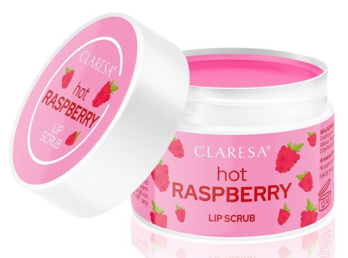 CLARESA - Hot Raspberry Lip Scrub - Peeling do ust - Malina - 15 g
