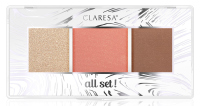 CLARESA - ALL SET! - FACE CONTOUR PALETTE - Paleta do konturowania twarzy - 02 All Warm! - 12 g