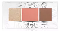 CLARESA - ALL SET! - FACE CONTOUR PALETTE - Paleta do konturowania twarzy - 02 All Warm! - 12 g