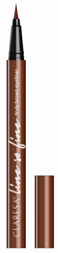CLARESA - LINE SO FINE - Truly Brown Eyeliner - Brązowy eyeliner w pisaku 