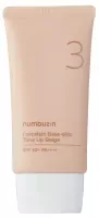 Numbuzin - No 3 Porcelain Base-skip Tone Up Beige SPF50+ PA++++ - Tonujący krem do twarzy 3w1 - 50 ml