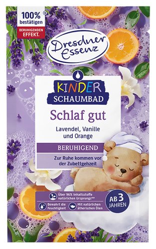 Dresdner Essenz - Kinder Schaumbad Schalf Gut - Śpij Dobrze - Płyn do kąpieli dla dzieci - 40 ml
