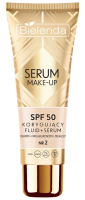 Bielenda - Serum Make-Up - Korygujący fluid do twarzy + serum - SPF50 - 30 g - Nr.2 - Nr.2