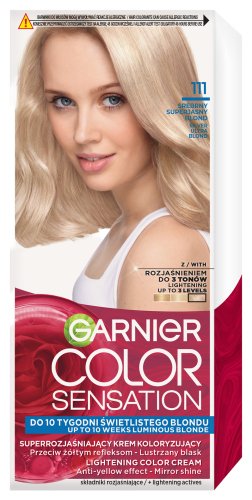 GARNIER - COLOR SENSATION - Permanent Hair Coloring Cream - 111 Silver Ultra Blond