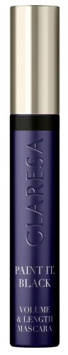CLARESA - Paint It, Black - Volume & Length Mascara - Czarny pogrubiająco-wydłużający czarny tusz do rzęs - 10 g 