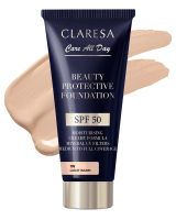 CLARESA - Care All Day - Beauty Protective Foundation - Nawilżający podkład z filtrem SPF50 - 30 ml - 1W Light Warm - 1W Light Warm