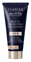 CLARESA - Care All Day - Beauty Protective Foundation - Nawilżający podkład z filtrem SPF50 - 30 ml
