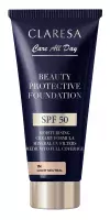 CLARESA - Care All Day - Beauty Protective Foundation - Nawilżający podkład z filtrem SPF50 - 30 ml