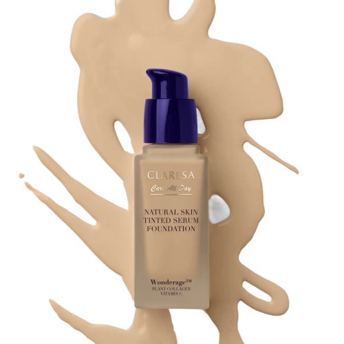 CLARESA - Care All Day - Natural Skin Tinted Serum Foundation - Podkład-serum do twarzy - 32 ml  - 2WO Medium Olive 