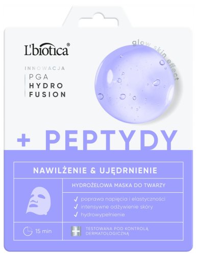 L'Biotica - PGA HYDRO FUSION + PEPTIDES - Moisturizing and firming hydrogel face mask with peptides - 1 pc