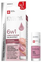 Eveline Cosmetics - NAIL THERAPY PROFESSIONAL - Care & Colour Salon Effect Nail Conditioner - Skoncentrowana, koloryzująca odżywka wzmacniająca do paznokci 6w1 - Dusty Pink - 5 ml 