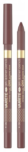 Eveline Cosmetics - VARIETE - Gel Lipliner Pencil - Żelowa konturówka do ust - Wodoodporna - 06 HALZENUT