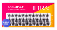 Ibra - Insta Style - 20 Flares Eyelashes - Tufts of false eyelashes - 0.10 - C - 36 pcs - MIX - MIX