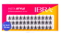Ibra - Insta Style - 20 Flares Eyelashes - Tufts of false eyelashes - 0.10 - C - 36 pcs - 10 mm - 10 mm