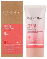 Mary&May - Vegan Primer Sun Cream SPF50+ PA++++ - Rozświetlająca baza pod makijaż z pigmentem - 50 ml
