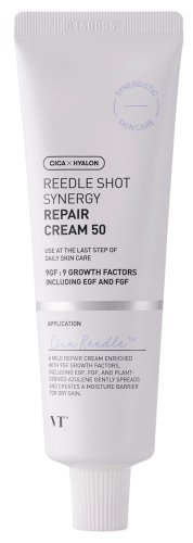 VT Cosmetics - Reedle Shot - Synergy Repair Cream 50 - Intensywnie regenerujący krem do twarzy z azulenem i mikroigiełkami - 50 ml  