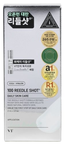 VT Cosmetics - Reedle Shot 100 - Mikroigłowy booster do twarzy poprawiający teksturę skóry - 10 x 2 ml