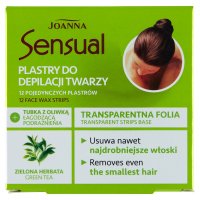 Joanna - Sensual - 12 Face Wax Strips - Plastry do depilacji twarzy z zieloną herbatą - 12 szt.