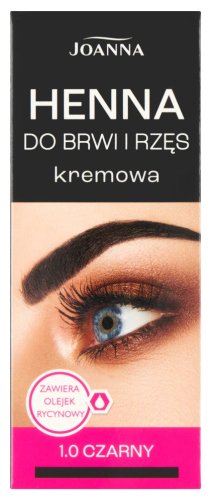 Joanna - Kremowa henna do brwi i rzęs - 1.0 Czarna