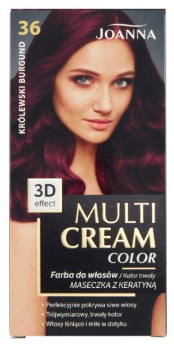 Joanna - Multi Cream Color - Trwała farba do włosów - 36 Królewski Burgund