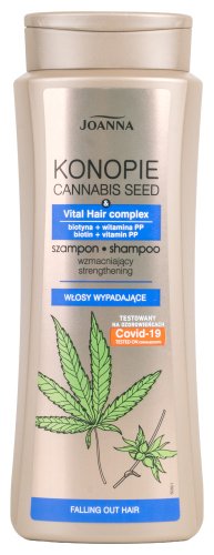 Joanna - Hemp - Cannabis Seed Strengthening Shampoo - Strengthening hair shampoo - Hair loss - 400 ml