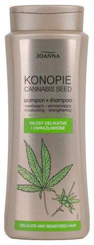 Joanna - Hemp - Cannabis Seed Shampoo - Moisturizing and strengthening hair shampoo - For delicate and sensitized hair - 400 ml