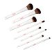 Ibra - WHITE BRUSH SET - Zestaw 8 pędzli do makijażu w saszetce 