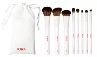 Ibra - WHITE BRUSH SET - Zestaw 8 pędzli do makijażu w saszetce 