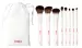 Ibra - WHITE BRUSH SET - Zestaw 8 pędzli do makijażu w saszetce 